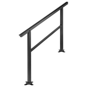 VEVOR Handrail Outdoor Stairs 47.6 X 35.2 Inch Outdoor Handrail Outdoor Stair Railing Adjustable from 0 to 30 Degrees Handrail for Stairs Outdoor Alum