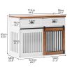 Heavy Duty Furniture style dog cage wooden dog cage double door dog cage side cabinet dog cage Dog crate (44 1/2"W *23"D *33 1/4"H)