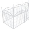 Dog Playpen Indoor 24 inch 8 Panels Metal Dog Pen Pet Dog Fence Outdoor Exercise Pen with Doors