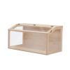 Wooden Hamster Cage Small Animals House, Acrylic Hutch for Dwarf Hamster, Guinea Pig, Chinchilla, Openable Top with Air Vents