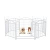 Dog Playpen Indoor 24 inch 8 Panels Metal Dog Pen Pet Dog Fence Outdoor Exercise Pen with Doors