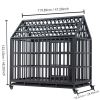 Heavy Duty Dog Cage pet Crate with Roof & window on roof