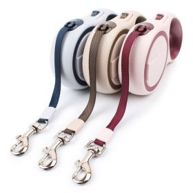 Retractable Dog Leash; Dog Walking Leash for Medium Large Dogs up to 110lbs; One Button Break & Lock ; Heavy Duty No Tangle (colour: Rose red, Specification (L * W): 5m)