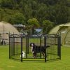 Dog Playpen Indoor 32 inch 8 Panels Metal Dog Pen Pet Dog Fence Outdoor Exercise Pen with Doors