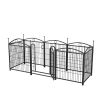 Dog Playpen Indoor 32 inch 8 Panels Metal Dog Pen Pet Dog Fence Outdoor Exercise Pen with Doors